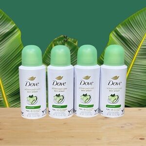 4x Dove Advanced Care 48H Cool Essentials Dry Spray 1oz Travel Size.